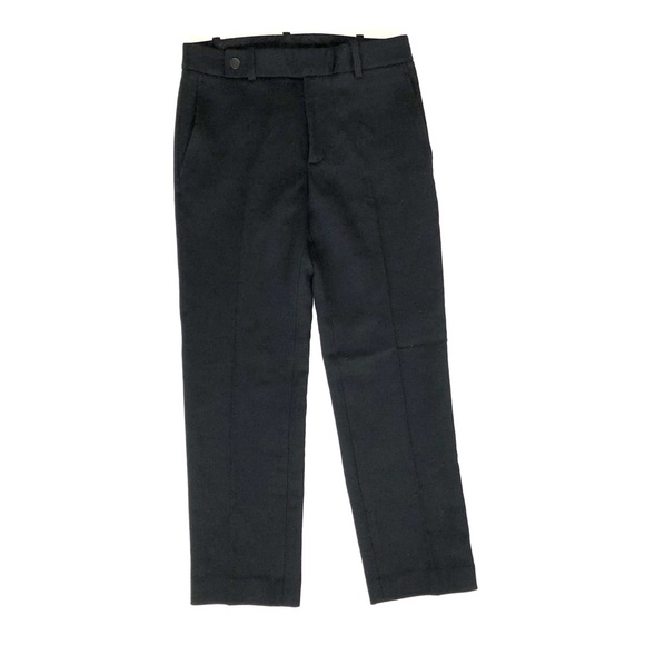 Helmut Lang Black Cropped Double Woven Wool Blend Pants - Picture 7 of 9